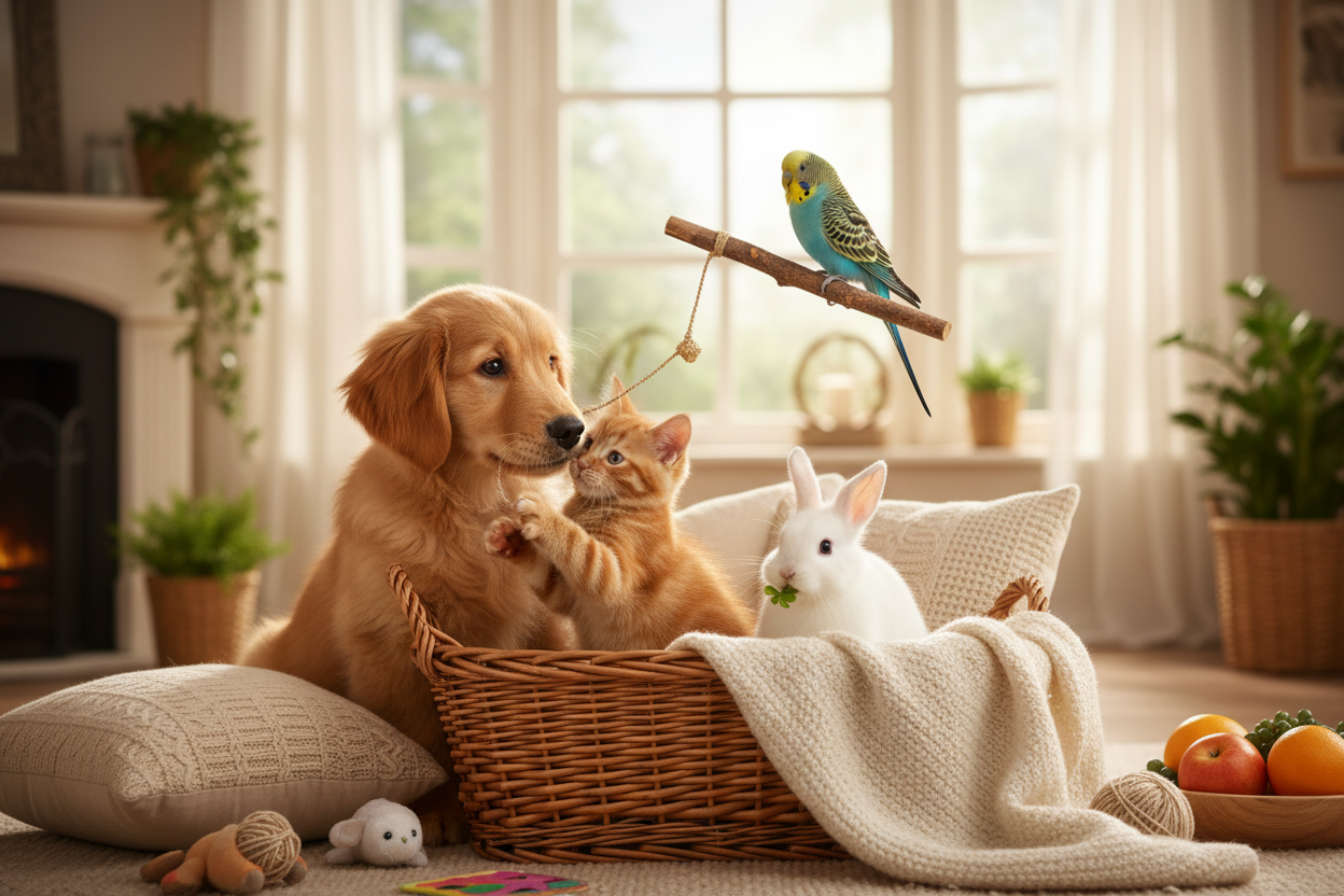create an image of cute pets